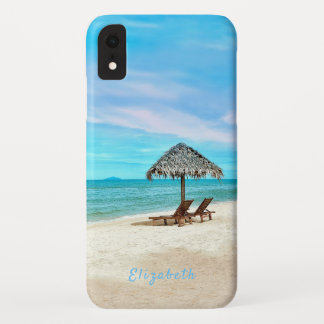 Monogram Tropical Sand Beach Scene Case-Mate iPhone Case