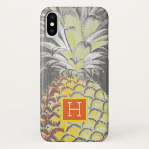 Monogram   Tropical Yellow Pinneapple on Grey iPhone X Case