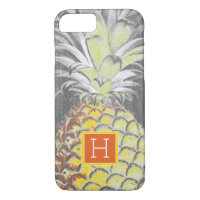 Monogram | Tropical Yellow Pinneapple on Grey