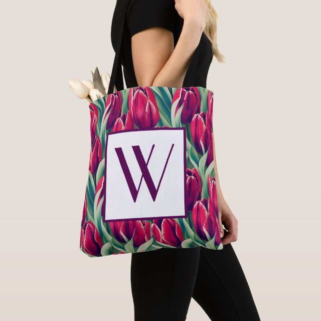Monogram Tulip Tote (Close Up)