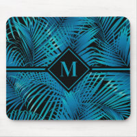 Monogram Turquoise Black Palms
