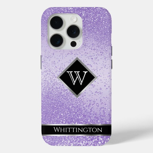 Monogram Twinkle Ombre - Purple Case-Mate iPhone Case (Back)