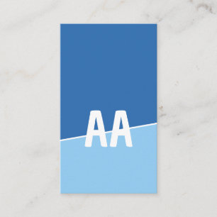 Monogram Two Colours Ocean Calm Business Card