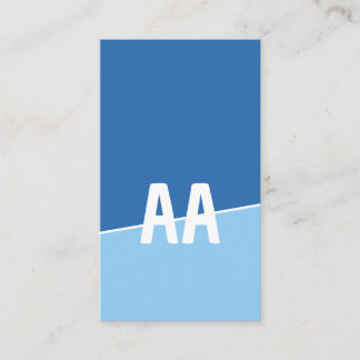 Monogram Two Colours Ocean Calm Business Card