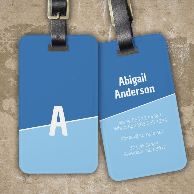 Monogram Two Colours Ocean Calm Luggage Tag (Creator Uploaded)