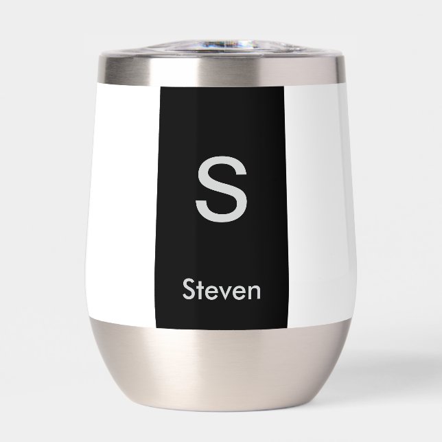 Monogram Two Tone Modern Black and White (Front)