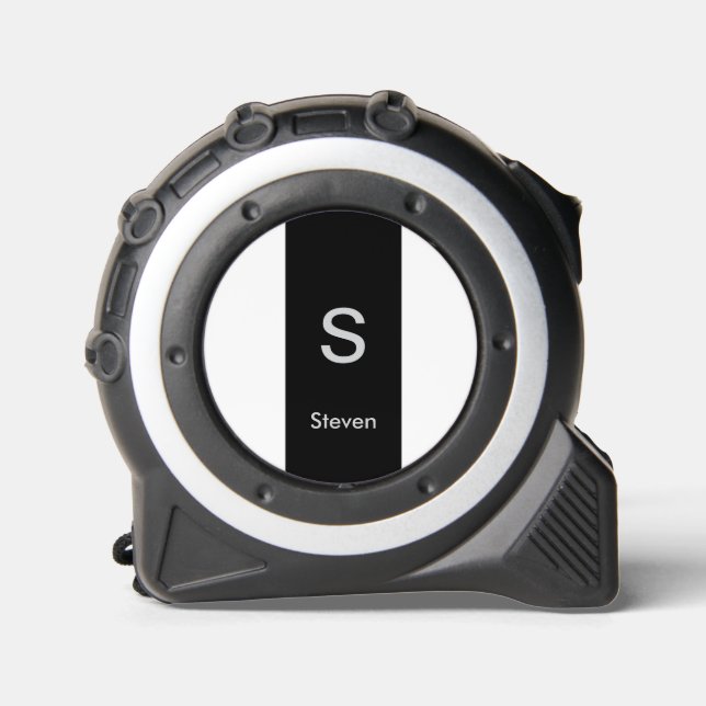 Monogram Two Tone Modern Black and White 1 (Front)