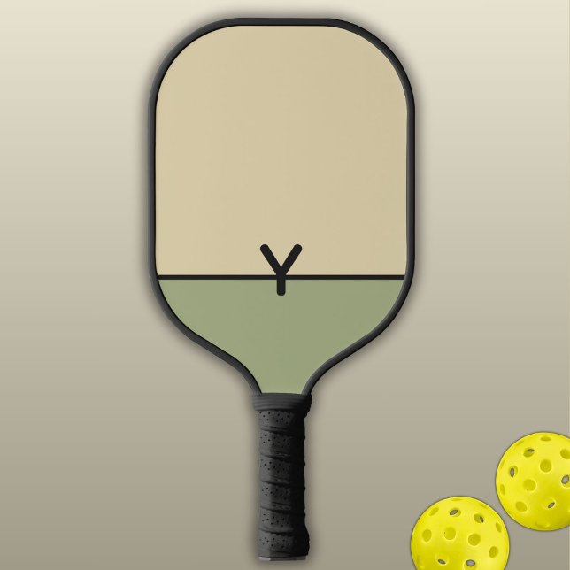 Monogram Two Tone Sand & Sage with Black Pickleball Paddle (Creator Uploaded)
