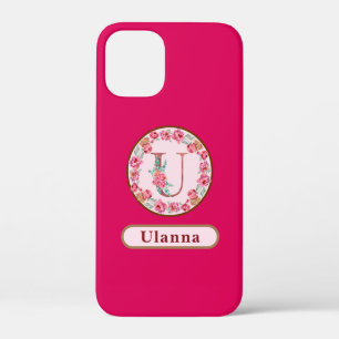 Monogram U Floral Custom iPhone 12 Mini Case
