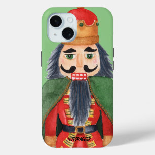 Monogram unique cartoon nutcracker Greenery iPhone 15 Case