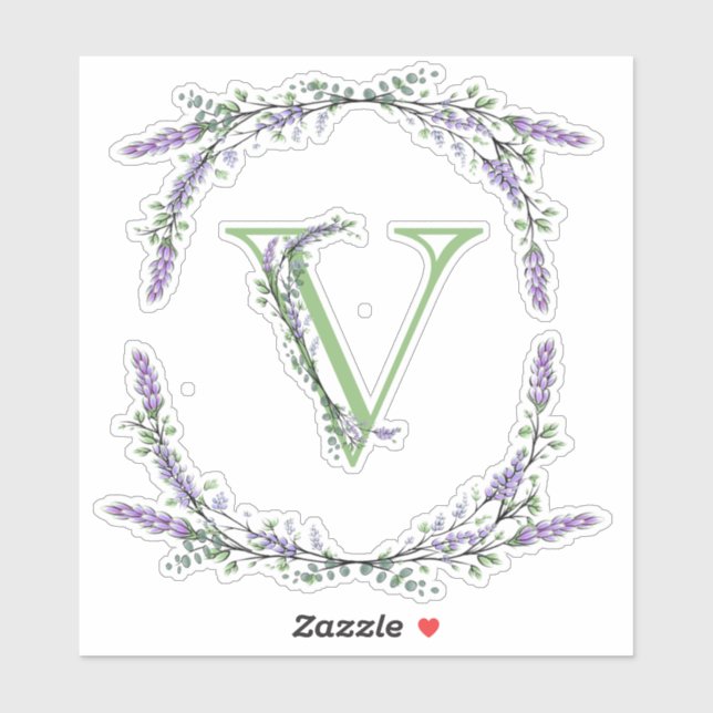 Monogram V Lavender Eucalyptus (Sheet)