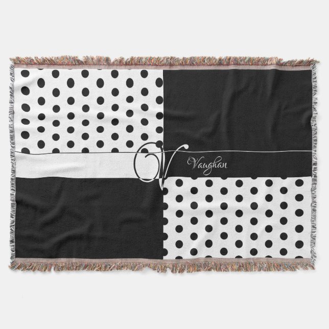 Monogram V Throw Blanket (Front)