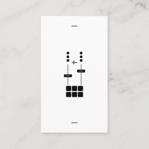 Monogram   Vertical    DJ Logo   Black and White Business Card