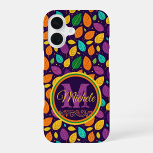 Monogram Vibrant Autumn Leaves iPhone 16 Case