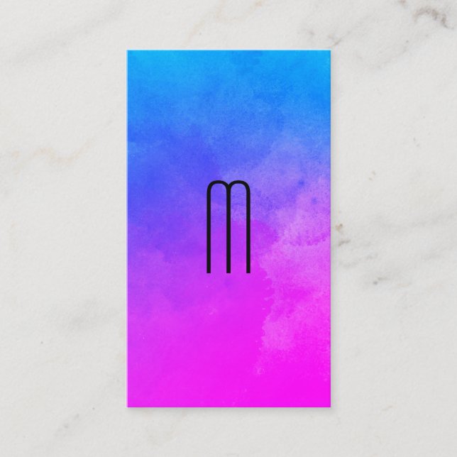 Monogram Vibrant Colours Appointment Card (Front)