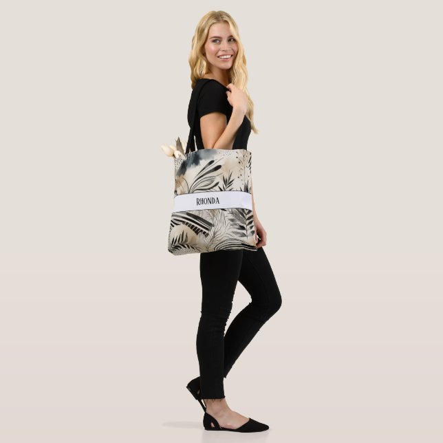monogram vintage abstract leaves bag (On Model)
