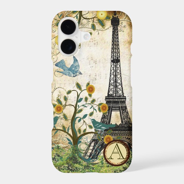 Monogram Vintage Bird Eiffel Tower i (Back)