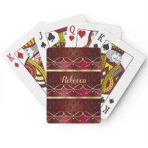 Monogram Vintage Burgundy Colour Decor Luxury