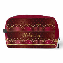 Monogram Vintage Burgundy Colour Luxury Gold Decor