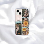 Monogram Vintage Chic Photo Blush Pink iPhone 14 Case<br><div class="desc">Minimalist case features monogram in vintage font.</div>