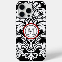 Monogram Vintage Damask Pattern iphone