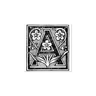 Monogram Vintage decorative Letter A Rubber Stamp