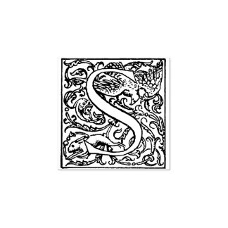 Monogram Vintage decorative Letter S Rubber Stamp