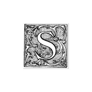 Monogram Vintage decorative Letter S Rubber Stamp