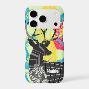 Monogram Vintage Deer Art Nouveau Forest iphone
