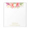 Monogram Vintage Flowers Pink Pastel Small Notepad
