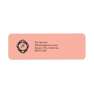 Monogram Vintage Frame Return Address Label
