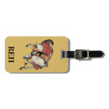 Monogram Vintage Japanese Horse on Misted Yellow
