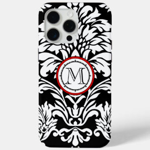 Monogram Vintage Magnolia Flower Pattern iphone iPhone 15 Pro Max Case