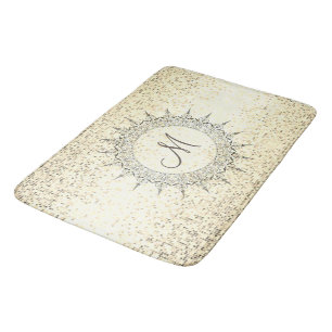 Monogram Vintage Mandala Bath Mat