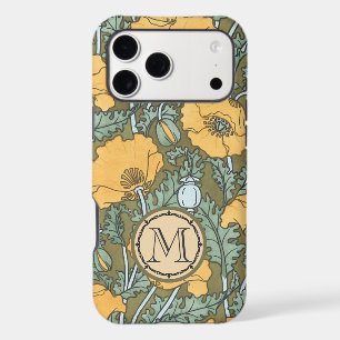 Monogram Vintage Poppy Flower Pattern iphone