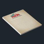 Monogram Vintage Red Truck on Kraft Paper Notepad<br><div class="desc">Monogram Christmas-themed notepad features our vintage red truck carrying a Christmas tree! This is a wonderful Christmas gift idea or stocking stuffer, and would be perfect as a small item for attaching a gift card. Additional colour schemes as well as coordinating items are available in this design. Contact us if...</div>
