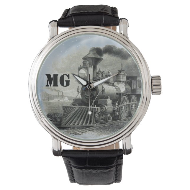 Monogram Vintage Steam Engine Train  Watch (Front)