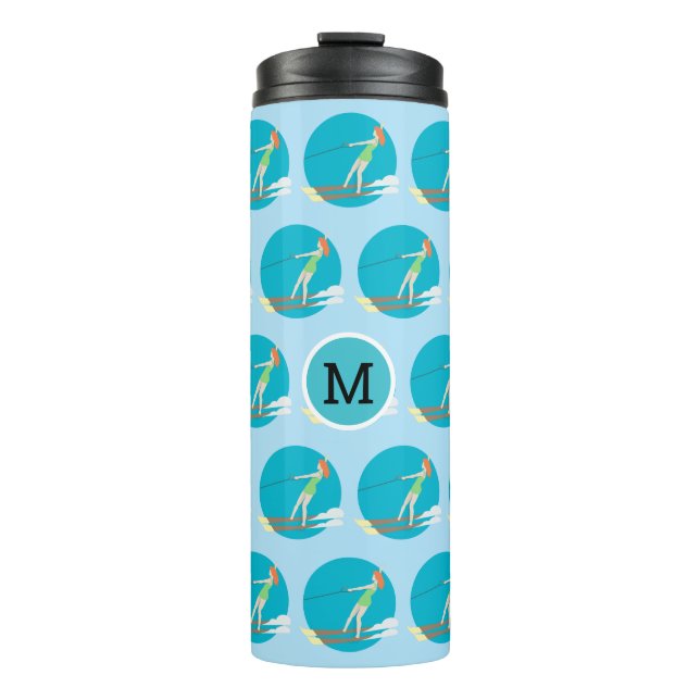 Monogram Vintage-style Waterski Thermal Tumbler (Front)