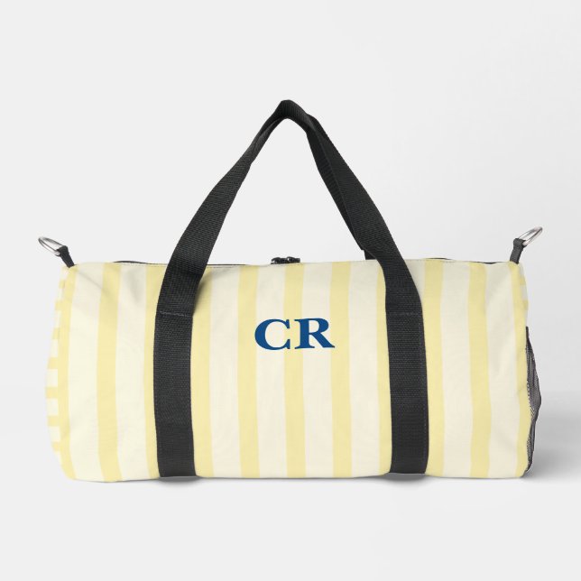 Monogram Vintage Yellow Stripes Duffle Bag (Front)