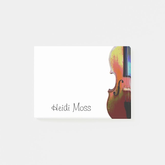 Monogram Violinist Post-it Notes (Front)