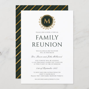 Monogram Virtual Family Reunion Invitation