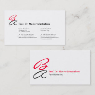 Monogram Visitenkarten Business Card