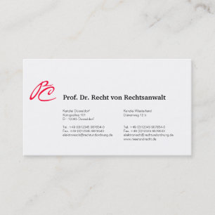 Monogram Visitenkarten Business Card