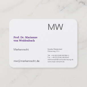Monogram Visitenkarten Business Card