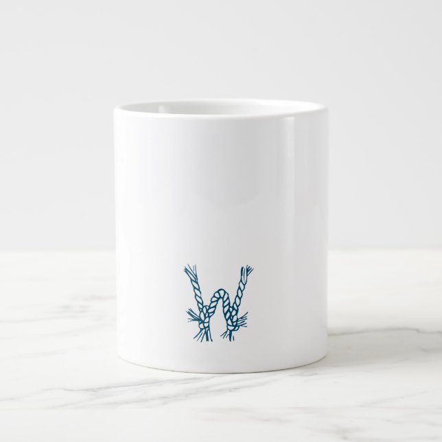 Monogram W Large Coffee Mug (Front)
