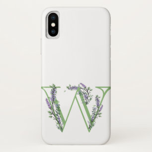 Monogram W Lavender Eucalyptus Case-Mate iPhone Case