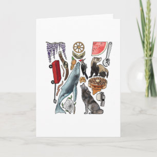 Monogram "W" note card