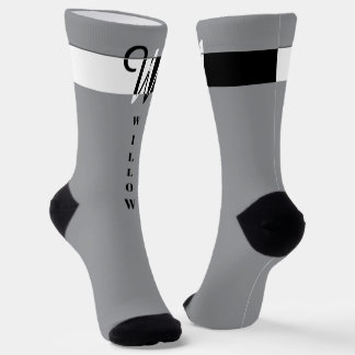 "Monogram W" Socks