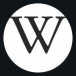 Monogram W Wedding Seal Sticker<br><div class="desc">Monogram Gifts have a huge selection of customizeable USPS postage stamps,  envelope seal stickers,  greeting cards,  tshirts,  hats,  buttons,  magnets and so much more. These monograms are great for mailing wedding invitations,  Anniversary Party invitations,  graduation announcements,  and suprise birthday parties just to name a few.</div>