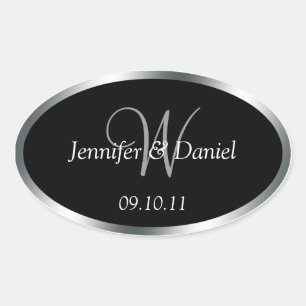 Monogram W Wine Labels To Customise